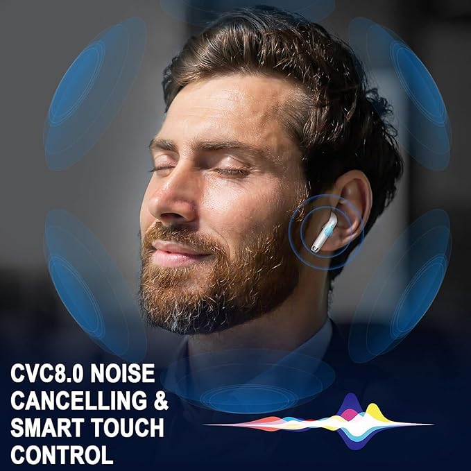 Wireless Bluetooth 5.4 Earbuds, Ear Buds LED Power Display Headphones 6D Stereo - Image 2