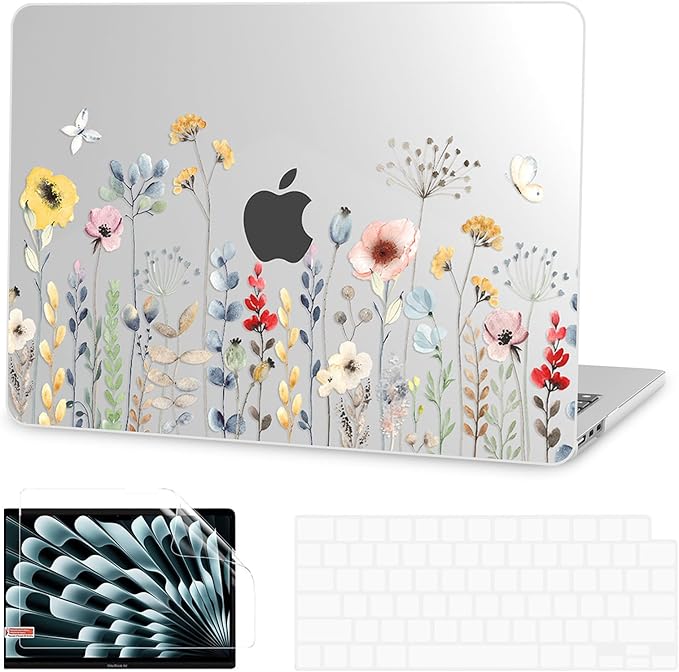 G JGOO Compatible with MacBook Air 13 inch Case 2025 2024 2023 2022 M4 A3240 M3 by GJGOO