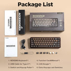 YUNZII WOOD68 Wireless Mechanical Keyboard, 65% Layout Wood Gaming Keyboard - Image 9