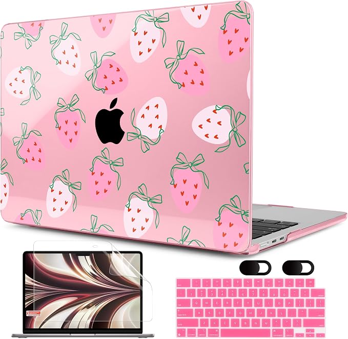 MEEgoodo Case for MacBook Air M4/M3/M2 13.6 inch 2025 2024 2022, Fit Model by MEEgoodo