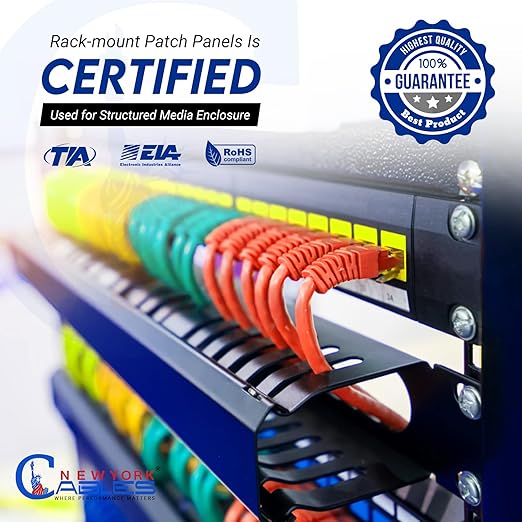 NewYork Cables® Blank Keystone 24 Port Cat6 Patch Panel - Image 6