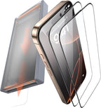 3 Pack for iPhone 15 Pro Tempered Glass Screen Protector, Dust Free CABIN by FUNCATGLOBAL