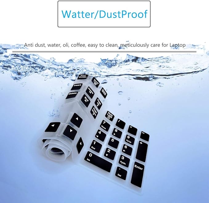 Silicone Keyboard Cover for Logitech K120 & MK120 Ergonomic Desktop USB Wired - Image 7