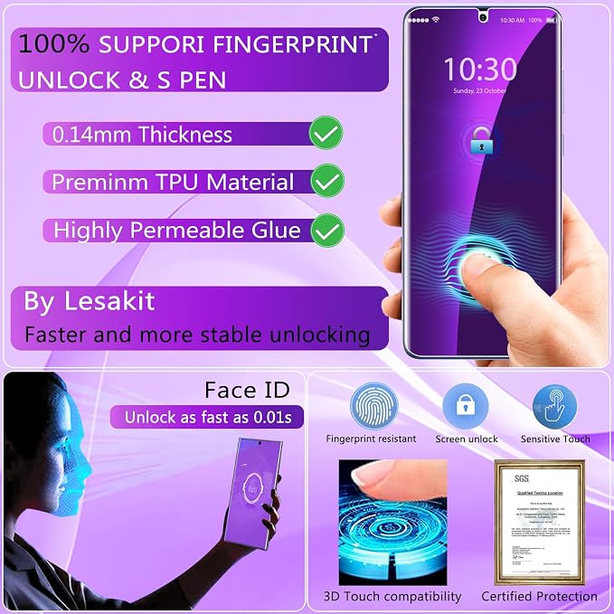 Lesakit Anti-Blue Light Privacy Screen Protector - Image 3