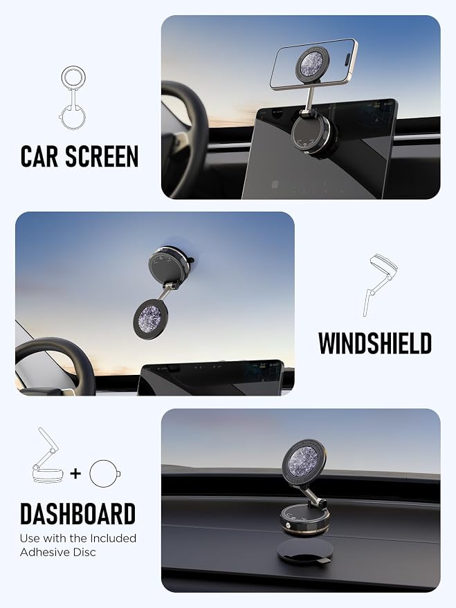 Upgraded Vacuum Magnetic Car Phone Holder - Image 3