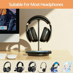 Headphone Stand with Wireless Charger, Gaming Headset Holder Hanger Rack 2 IN 1 - Image 6