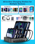 MSTJRY Charging Station for Multiple Devices : 5 Port Multi USB-A Charger - Image 5