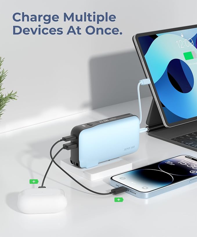1 Pack Portable Charger with Built-in USB-C Cable & Plug, 000mAh 5V/4.5A Power - Image 7