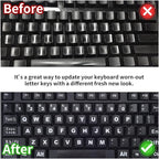 2PCS English Keyboard Stickers Replacement Letters, Full Size Big Letter QWERTY - Image 4