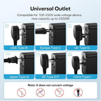 MOMAX European Travel Plug Adapter, Worldwide All in One Travel Adapter - Image 6