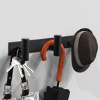 VAEHOLD Black Hat and Coat Wall Mount Rack - Image 3