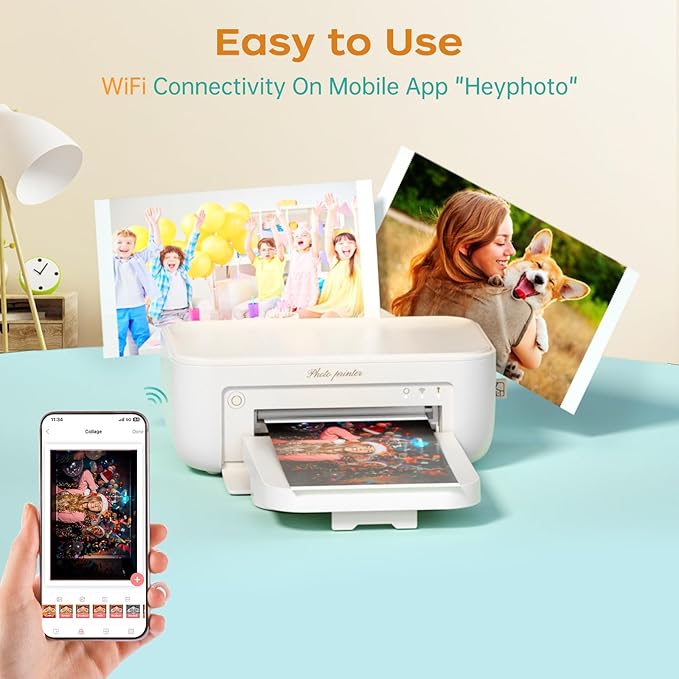 4x6 Photo Printer with 108 Sheets & 2 Color Ribbons - Image 3
