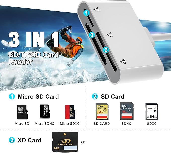XD Card Reader, SD Card Reader for iPhone - Image 2