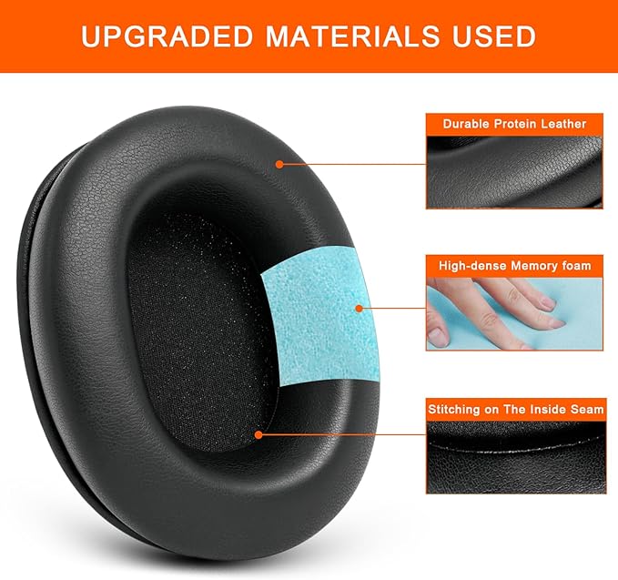 Earpads Replacement for Audio Technica M50X, GVOEARS Ear Cushions for HyperX - Image 3