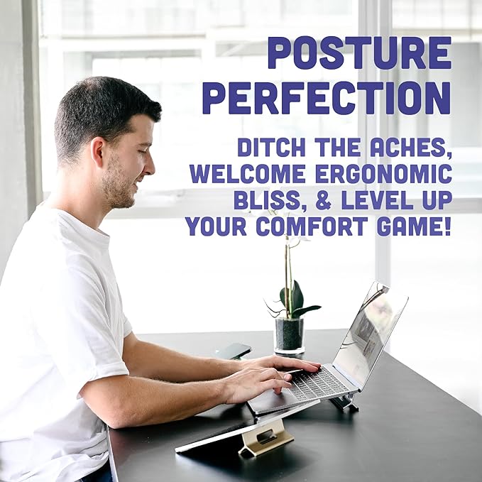 Steepy Low Profile Laptop Stand 3 Height Adjustable Computer Stand Lightweight - Image 3