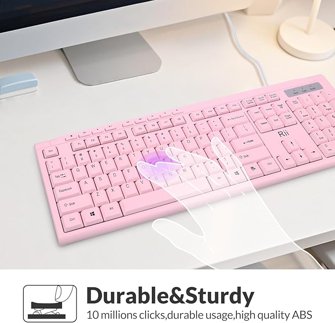Rii RK907 Ultra-Slim Compact USB Wired Keyboard - Image 8