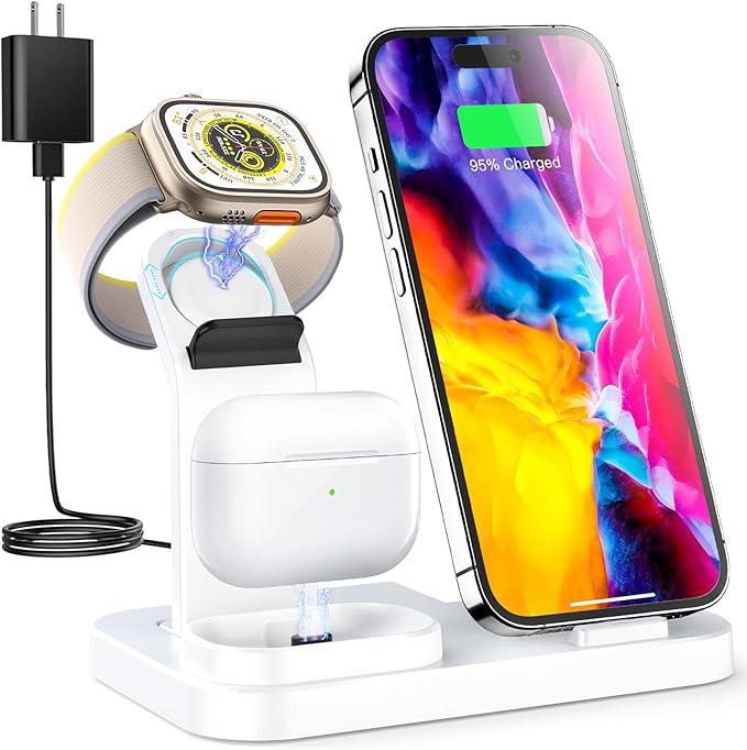 Wireless Charging Station 3 in 1 RJR Compatible by RJR