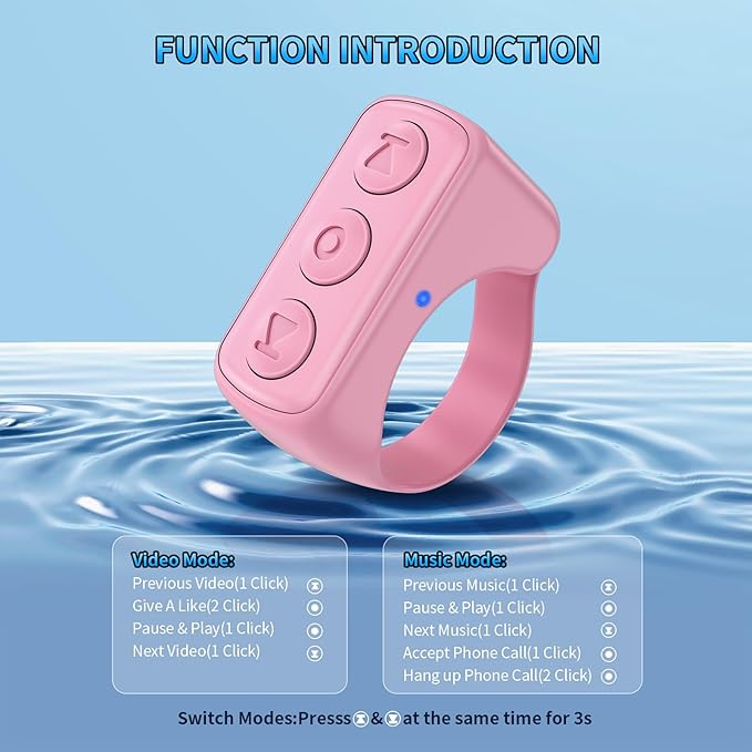 Fingertip Bluetooth Remote Control TIK TOK Wireless Page Turner TYUOBOX Camera - Image 2
