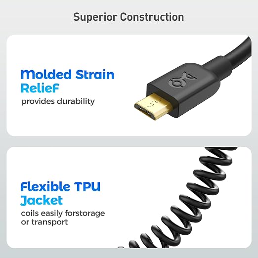 Cable Matters 2-Pack Coiled USB Cable 2-4 Feet - Image 5