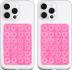 2 Pack Silicone Suction Phone Case Mount, Silicon Adhesive Phone Grip by LvShuLiangPin