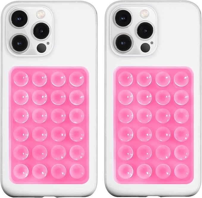 2 Pack Silicone Suction Phone Case Mount, Silicon Adhesive Phone Grip by LvShuLiangPin