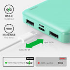 2-Pack Portable Charger, Slimmer 10000mAh Power Bank, USB C in&Out Fast - Image 4