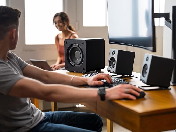 Audioengine S6 210W Compact Powered Mini Subwoofer- Powerful Bass in a Small - Image 5