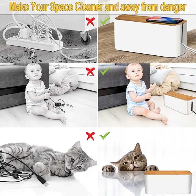 YUANYE Cable Management Box 2 Pack - Image 3