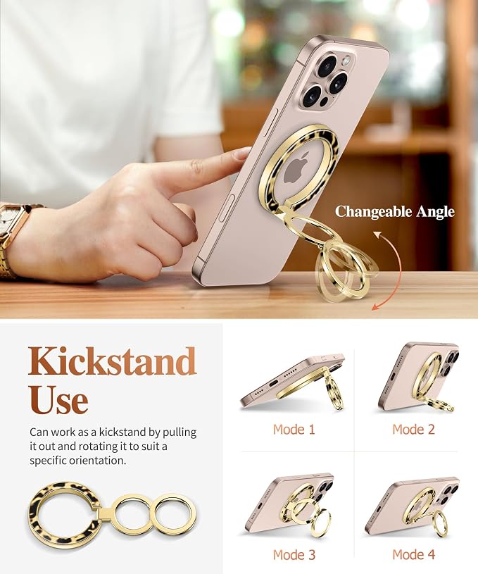 GVIEWIN Magnetic Phone Ring Holder, Compatible - Image 4