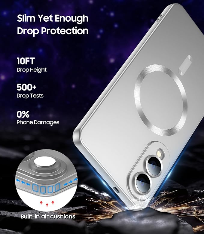 Magnetic for Samsung Galaxy S25 Edge Case Slim Soft Silicone Bumper Shockproof - Image 4