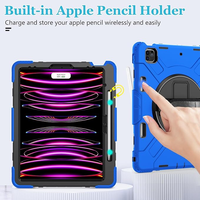 Case for iPad Pro 12.9 2022/2021/ 2020/2018: Cover for iPad Pro 12.9 6th/ 5th/ - Image 8