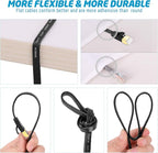 Cat 7 Flat Ethernet Cable 25ft Black, High Speed 10GB Shielded LAN Internet - Image 5
