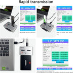 AOKO M.2 NVMe to M.2 SATA and 2.5”/3.5” SSD/HDD Clone Docking Station, USB-C - Image 4