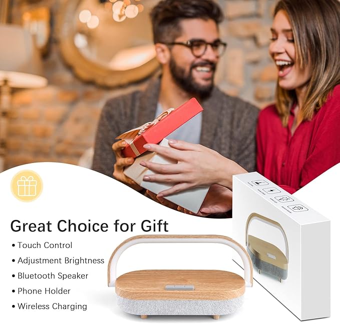 LED Bedside Lamp, Touch Lamps for Bedroom Nightstand MA, 4 in 1 Bedside Table - Image 4