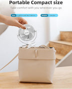 usb Personal Clip on Fan 2400mAh Battery Operated 6in, Type C, 3 Speed - Image 5