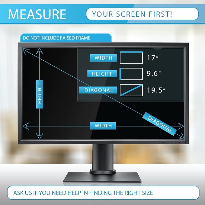 Premium Privacy Screen Filter for 19.5 Inches Desktop Computer Monitor. Screen - Image 5