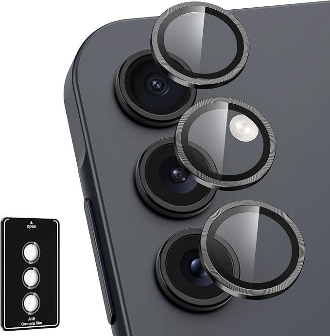 for Samsung Galaxy A16 Camera Lens Protector, Individual Metal Ring Tempered by Btscase