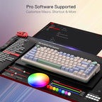 Redragon K673 PRO 75% Wireless Gasket RGB Gaming Keyboard, 3-Modes 81 Keys - Image 9