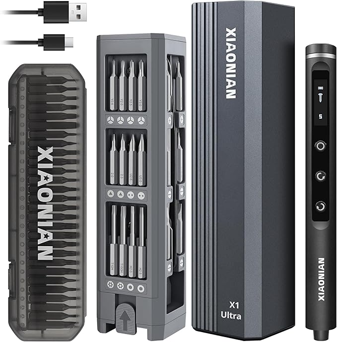 3.7V Precision Electric Screwdriver Set, 76 IN 1 Magnetic Storage Mini Electric by XIAONIAN