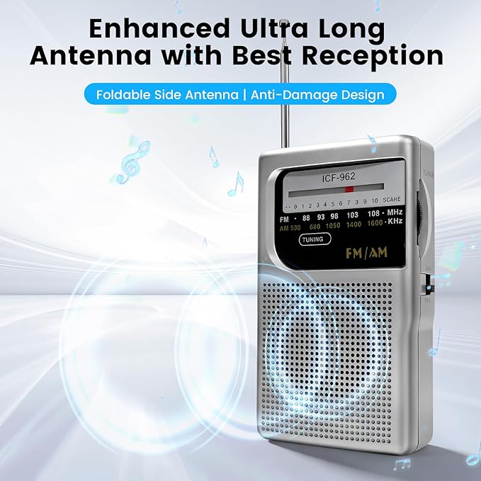 Radios Portable AM FM, Small Radio - Image 5