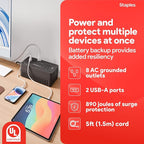 Staples TECH 650VA UPS Battery Backup - Image 2