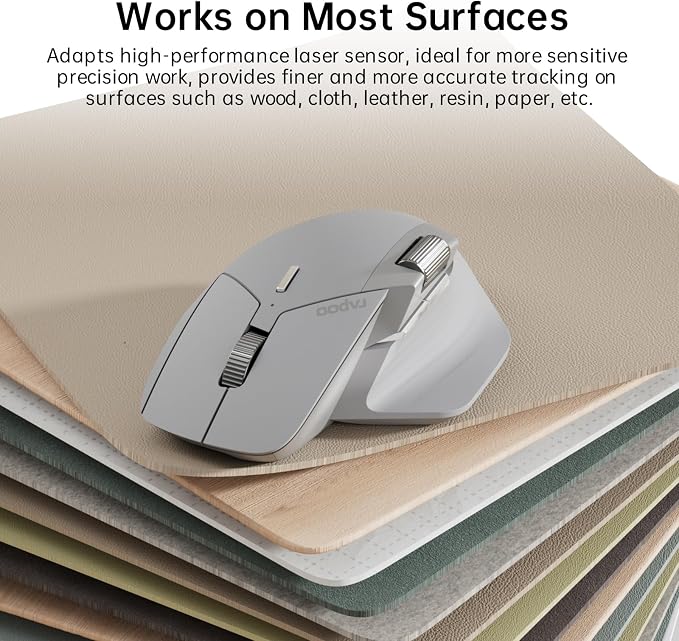 Rapoo MT760 Multi-Device Wireless Mouse, 11 Programmable Buttons, 4K DPI - Image 8