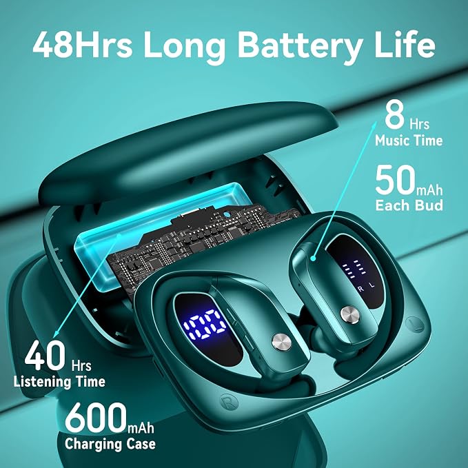 bmani Wireless Earbuds Bluetooth Headphones 48hrs Play Back Sport Earphones - Image 3