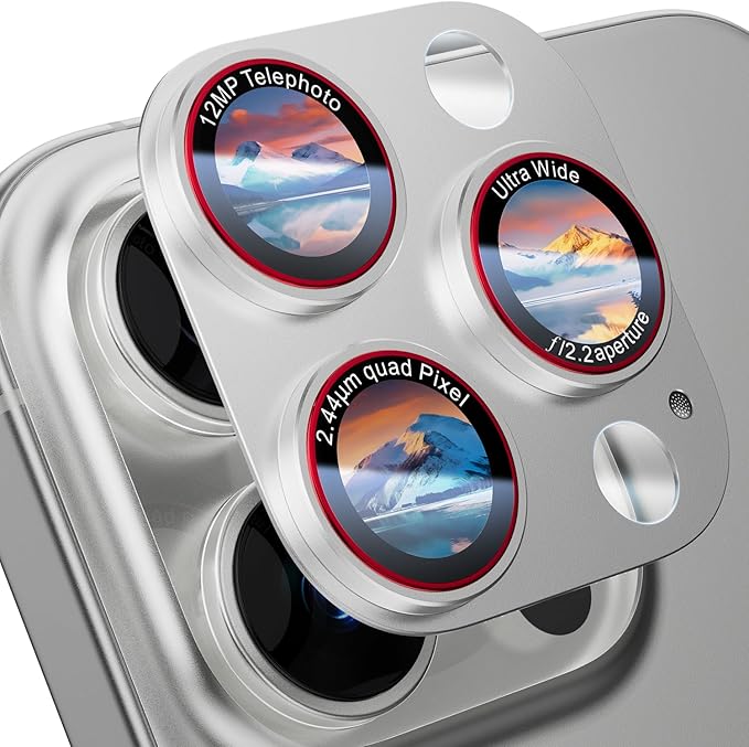 Camera Lens Protector for iPhone 16 Pro Max/iPhone 16 Pro/iPhone 15 Pro by HOME