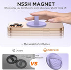 Magnetic Phone Ring Grip Holder, Silicone Finger Loop Grip, Compatible - Image 5