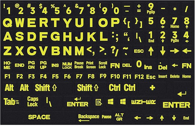 English Keyboard Stickers Full Size Universal PC Computer Laptop Desktop by CaseBuy