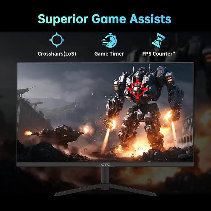 KTC 24 inch Monitor, Fast IPS 1080p 144Hz 165Hz 1ms, 125.25% sRGB, Borderless - Image 7