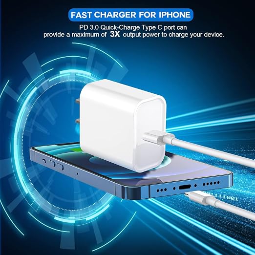 10FT iPhone Charger, iPhone 14 Fast Charging Block, Long 10Feet Fast Apple - Image 4
