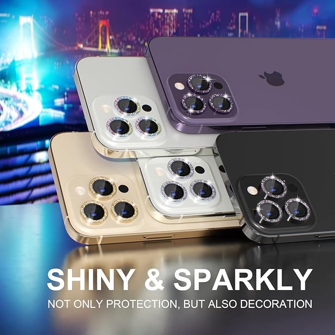 Choiche [3+1 for iPhone 14 Pro/iPhone 14 Pro Max Camera Lens Protector Bling - Image 7