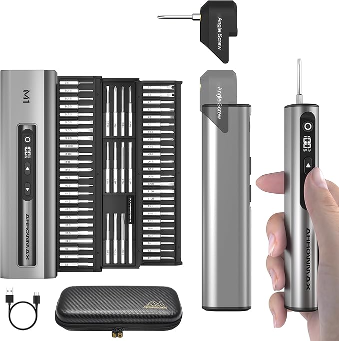 AM ARROWMAX 7.4V Mini Electric Screwdriver & Removable Angle Screw, Precision by AMARROWMAX